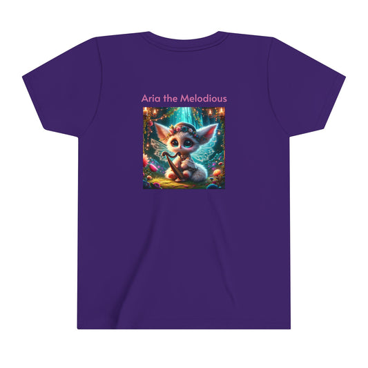 Youth Short Sleeve Tee Aria the Melodious, Soft and Magical