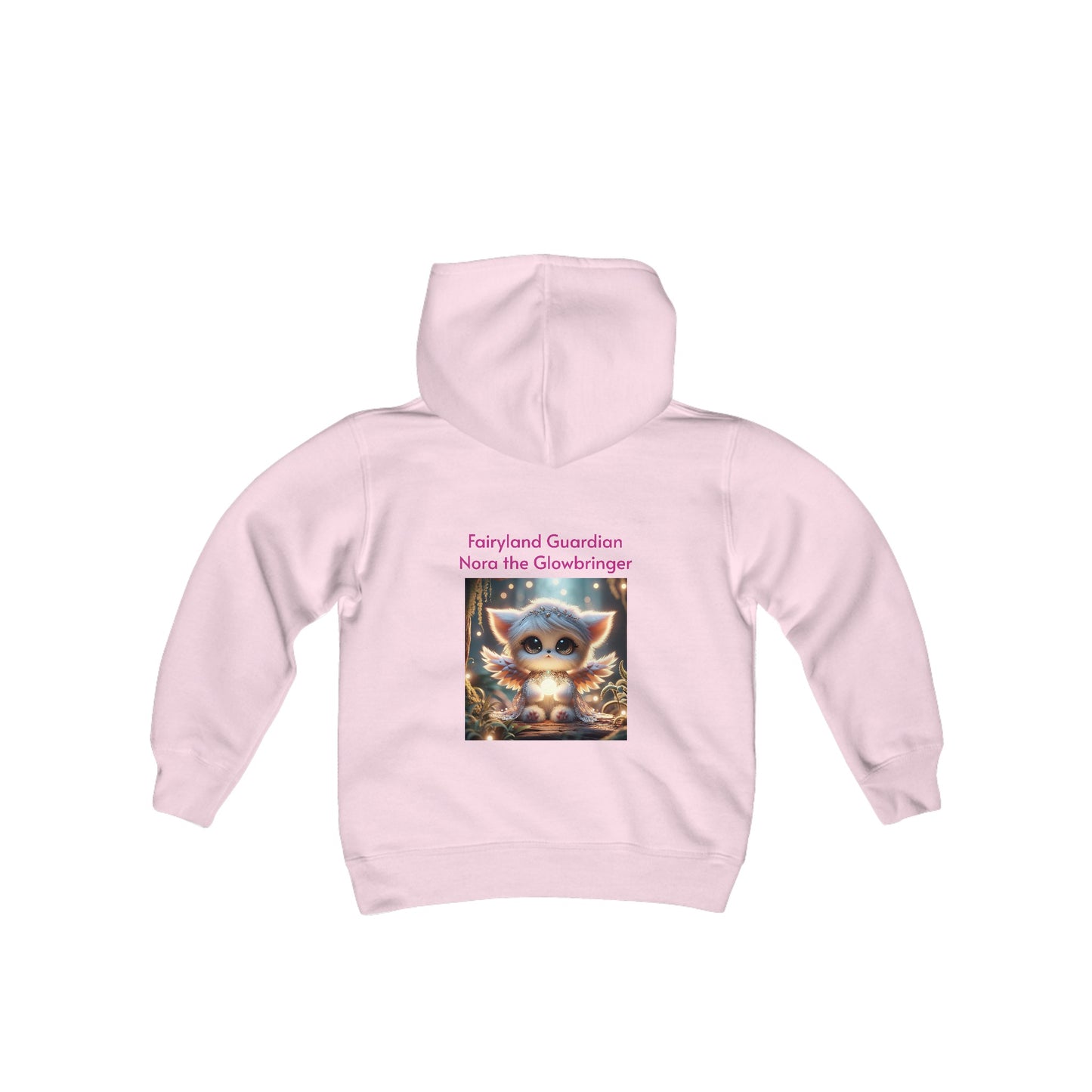 Youth Heavy Blend Hooded Sweatshirt Nora the Glowbringer