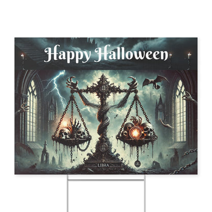 HAPPY HALLOWEEN Yard Sign Libra