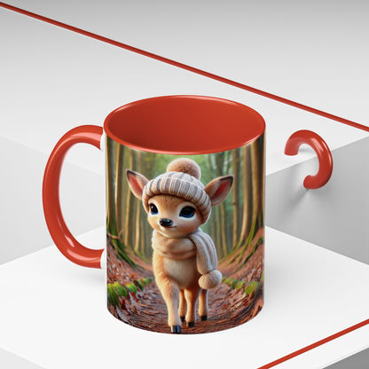 Accent Coffee Mug (11, 15oz) Young Deer Fall Edition, Magical and Fantasy Mug