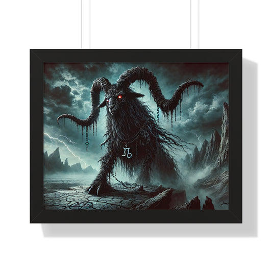 Happy Halloween Framed Horizontal Poster Capricorn