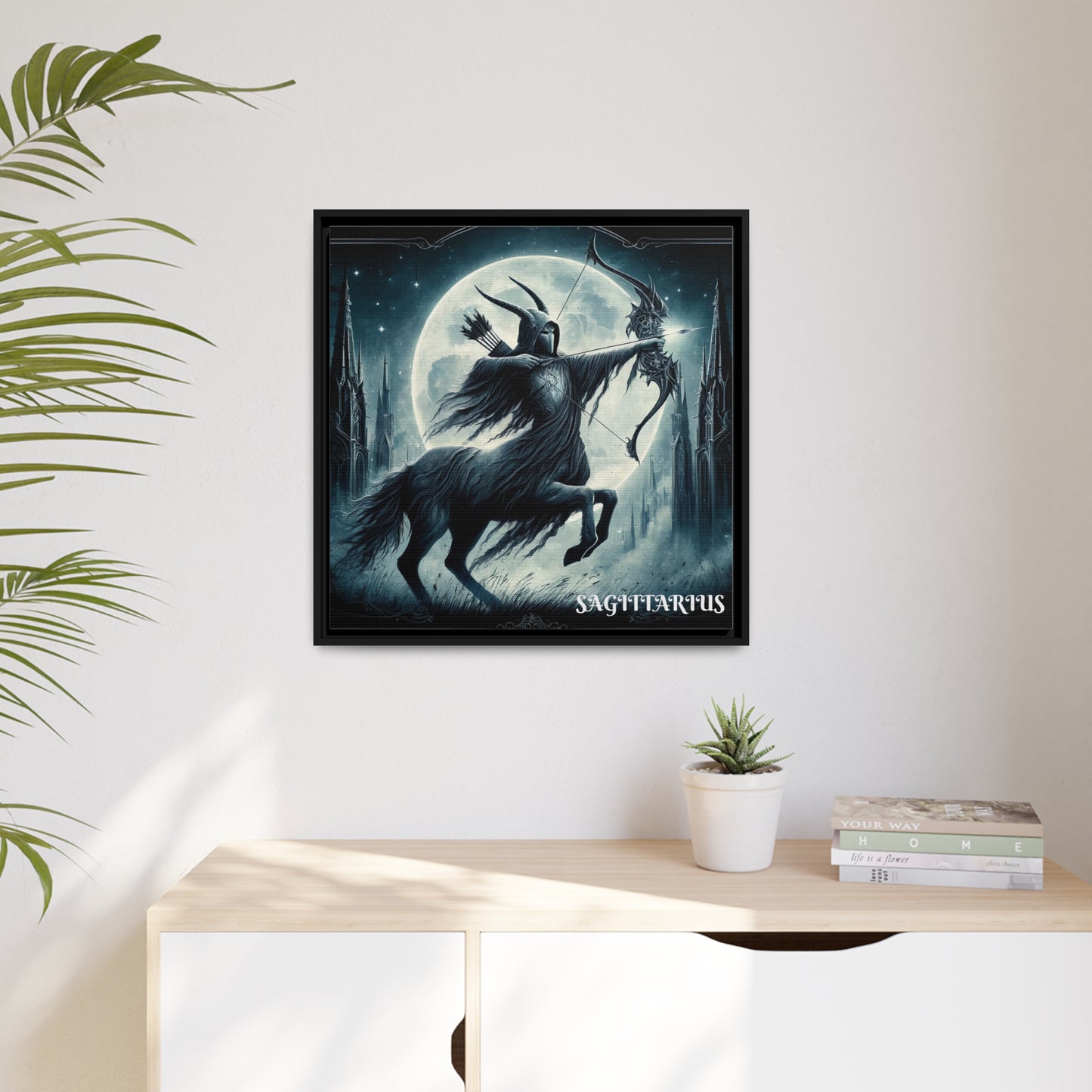 Sagittarius Matte Canvas, Black Frame