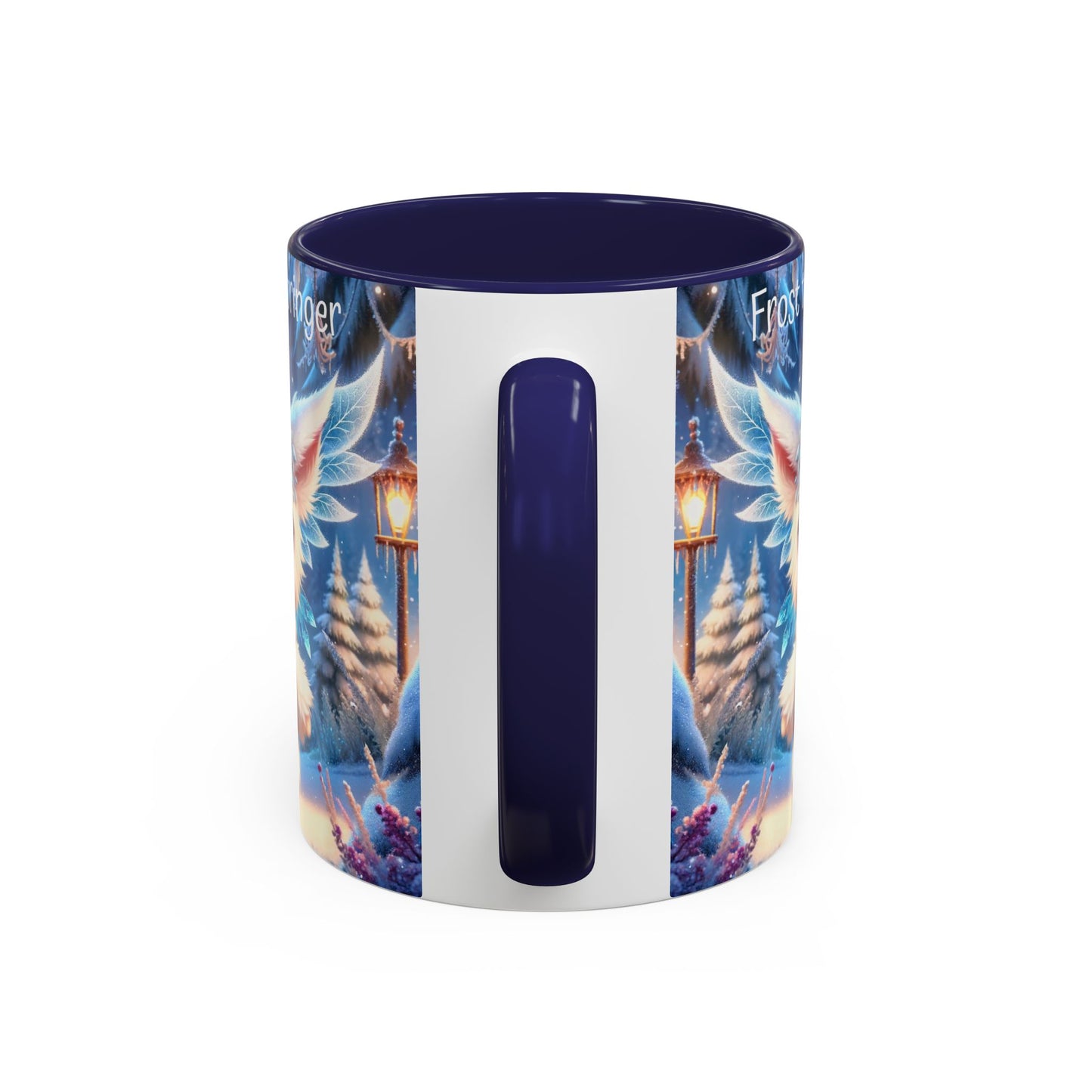 Accent Mug (11, 15oz) Frost the Frostbringer Fairyland Guardian, Magical and Fantasy Mug