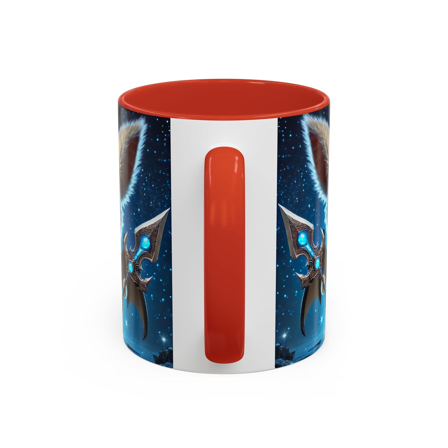 Accent Coffee Mug (11, 15oz) Valor the Valiant Fairyland Guardian, Magical and Fantasy Mug