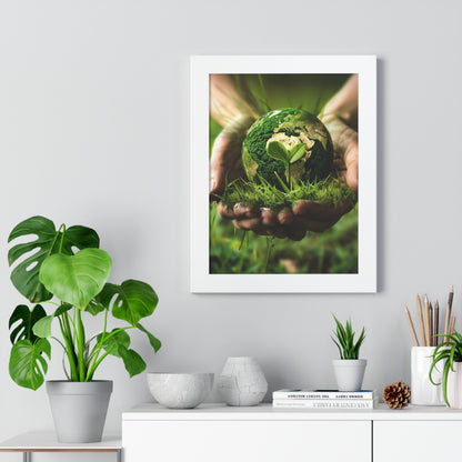 Earth Framed Vertical Poster