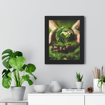 Earth Framed Vertical Poster