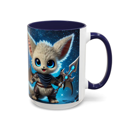 Accent Coffee Mug (11, 15oz) Valor the Valiant Fairyland Guardian, Magical and Fantasy Mug