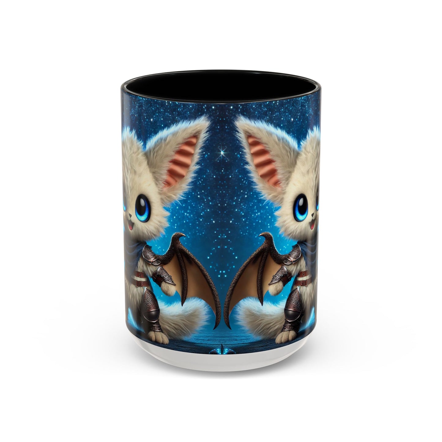 Accent Coffee Mug (11, 15oz) Valor the Valiant Fairyland Guardian, Magical and Fantasy Mug