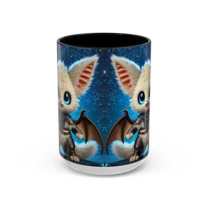 Accent Coffee Mug (11, 15oz) Valor the Valiant Fairyland Guardian, Magical and Fantasy Mug