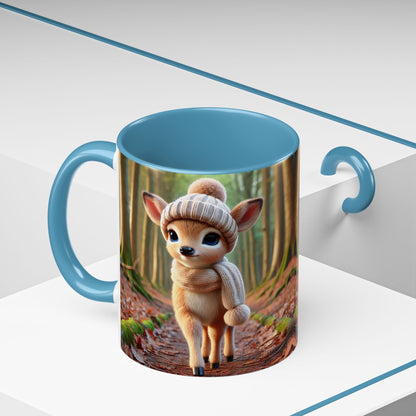 Accent Coffee Mug (11, 15oz) Young Deer Fall Edition, Magical and Fantasy Mug