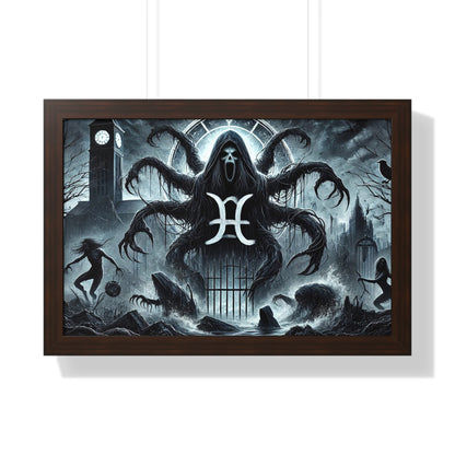 Happy Halloween Framed Horizontal Poster Aquarius