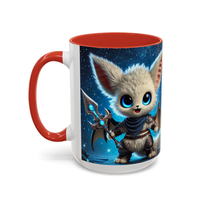 Accent Coffee Mug (11, 15oz) Valor the Valiant Fairyland Guardian, Magical and Fantasy Mug