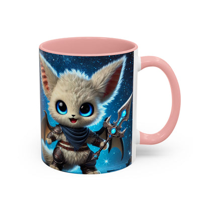 Accent Coffee Mug (11, 15oz) Valor the Valiant Fairyland Guardian, Magical and Fantasy Mug