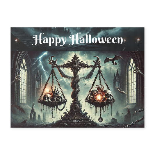 HAPPY HALLOWEEN Yard Sign Libra