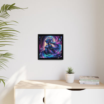 AQUARIUS Matte Canvas, Black Frame