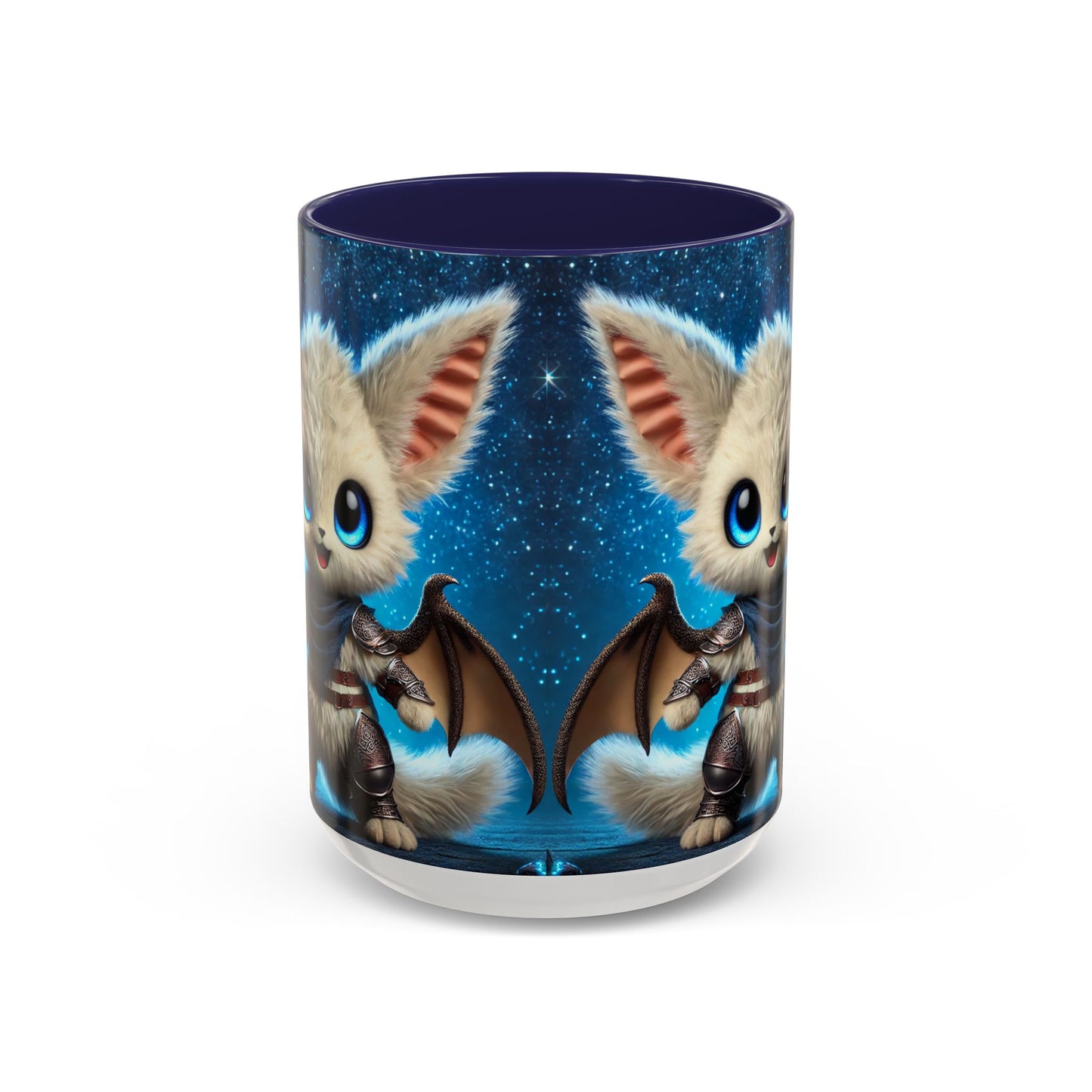 Accent Coffee Mug (11, 15oz) Valor the Valiant Fairyland Guardian, Magical and Fantasy Mug