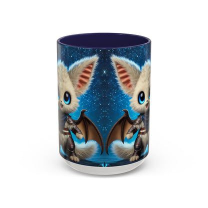 Accent Coffee Mug (11, 15oz) Valor the Valiant Fairyland Guardian, Magical and Fantasy Mug