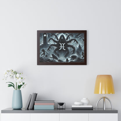 Happy Halloween Framed Horizontal Poster Aquarius