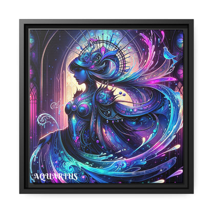 AQUARIUS Matte Canvas, Black Frame