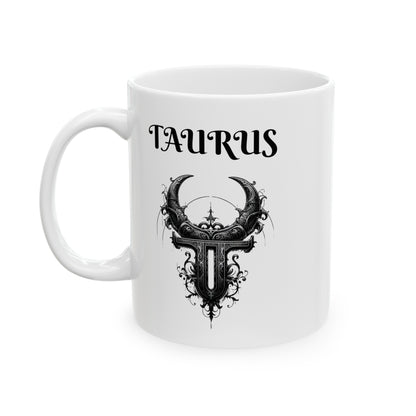 Taurus Ceramic Mug, (11oz, 15oz)