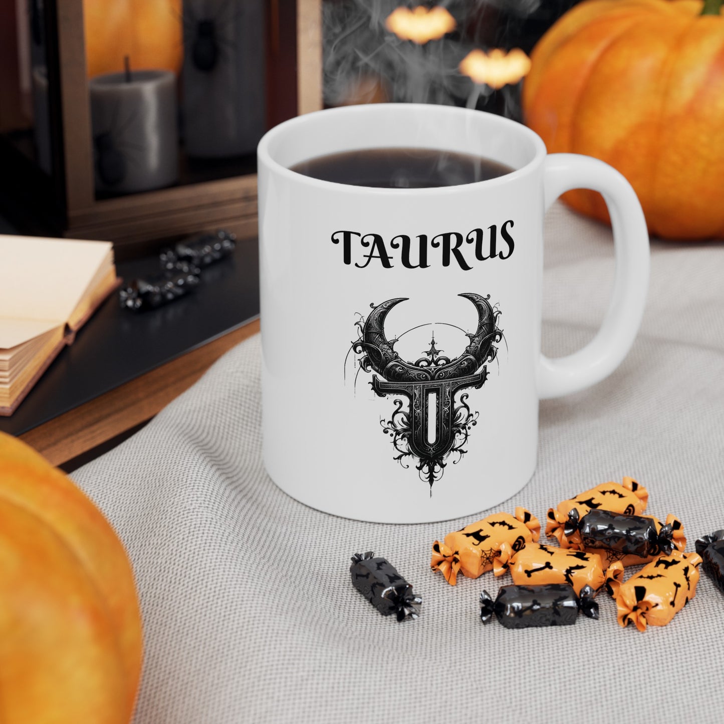 Taurus Ceramic Mug, (11oz, 15oz)