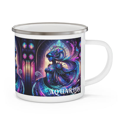 AQUARIUS Enamel Camping Mug