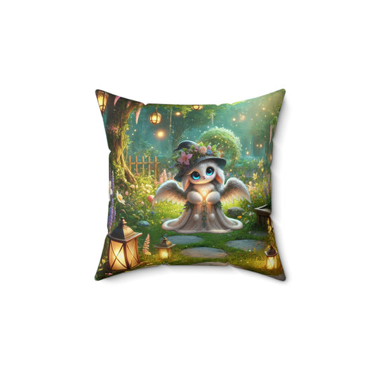 Spun Polyester Square Pillow - Anna the Mother Fairyland Guardian