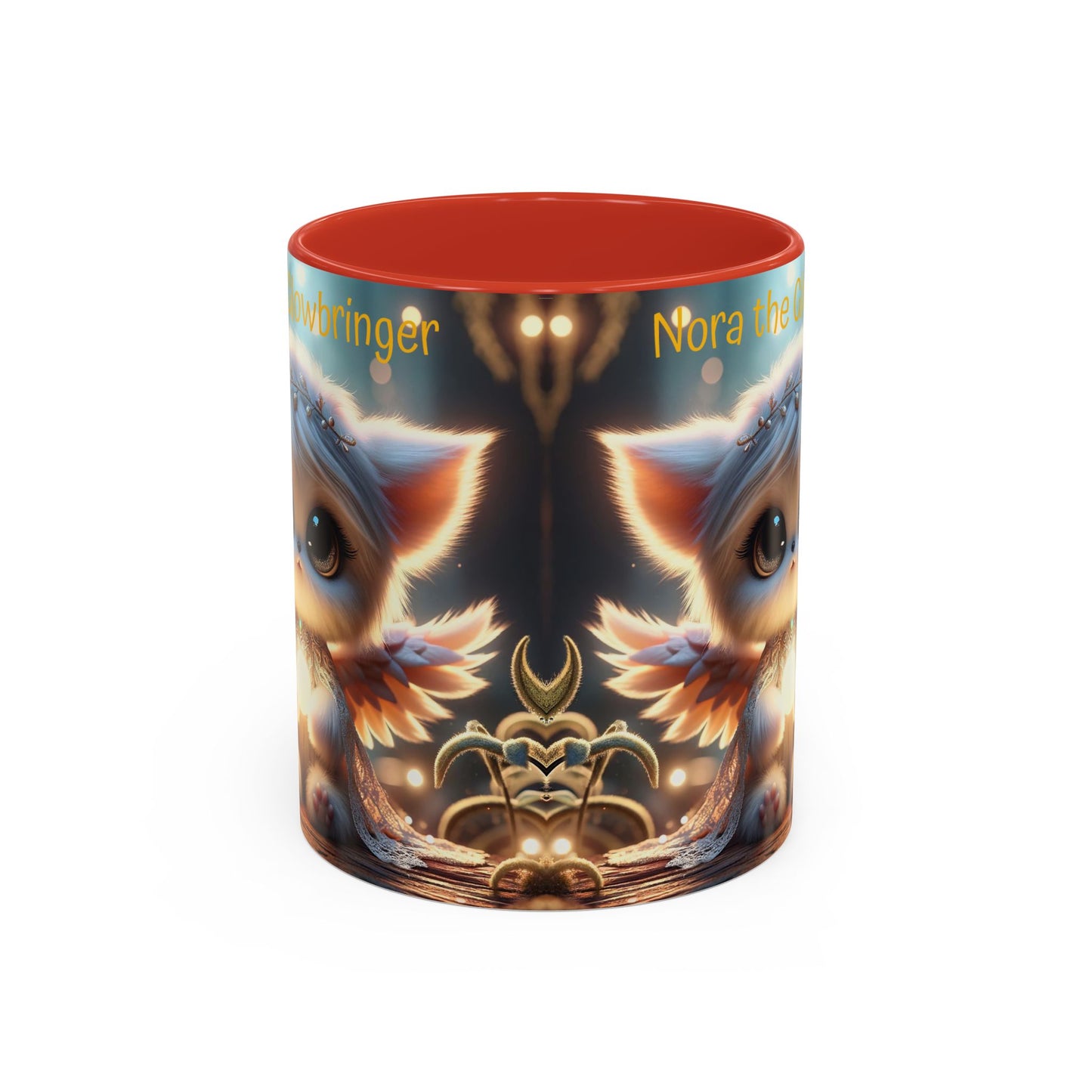 Accent Coffee Mug (11, 15oz) Nora the Glowbringer Fairyland Guardian, Magical and Fantasy Mug