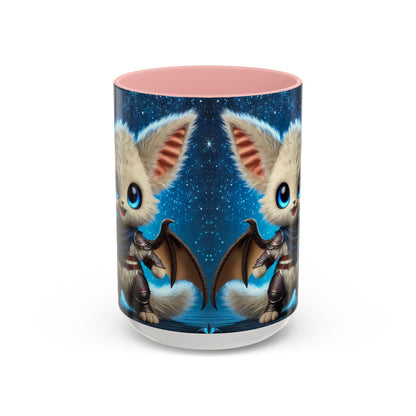 Accent Coffee Mug (11, 15oz) Valor the Valiant Fairyland Guardian, Magical and Fantasy Mug