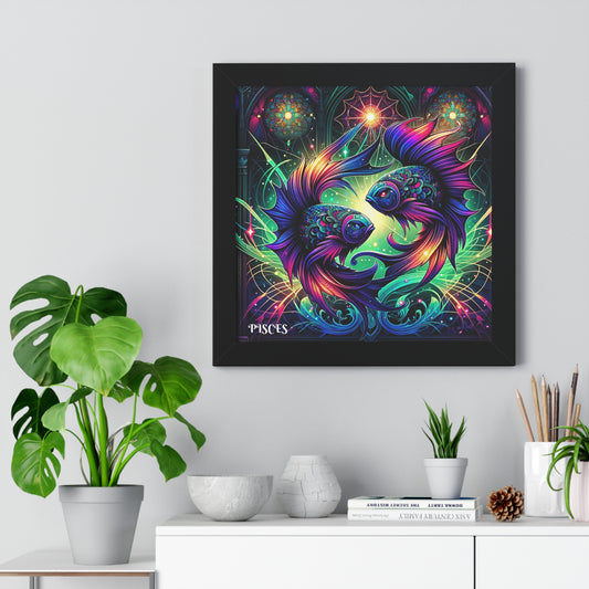 PISCES Framed Vertical Poster