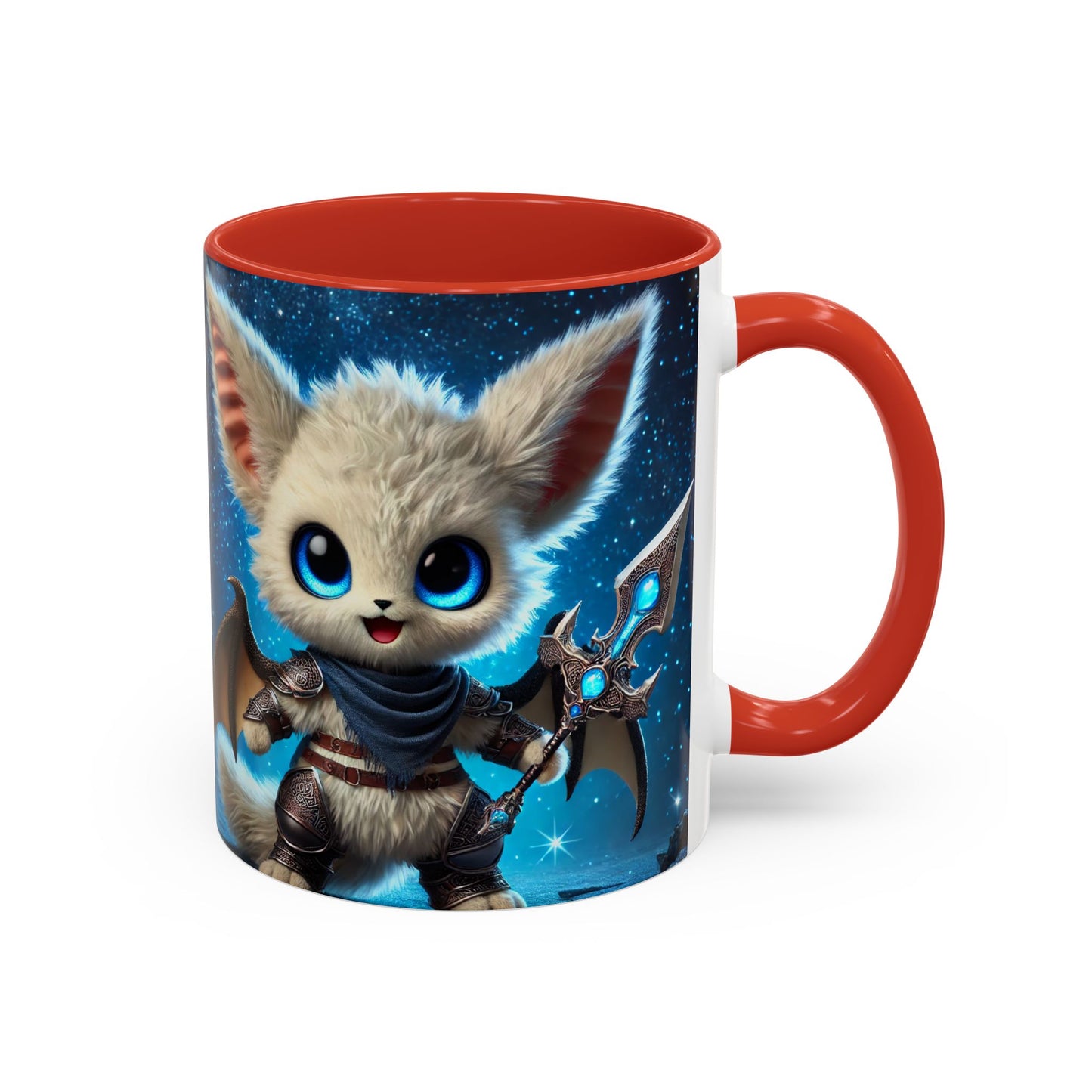 Accent Coffee Mug (11, 15oz) Valor the Valiant Fairyland Guardian, Magical and Fantasy Mug