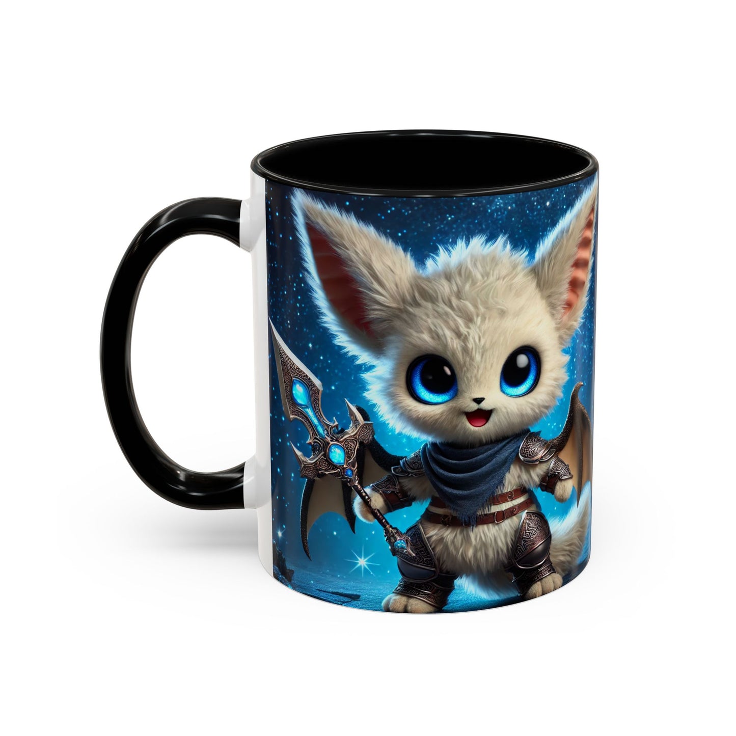 Accent Coffee Mug (11, 15oz) Valor the Valiant Fairyland Guardian, Magical and Fantasy Mug