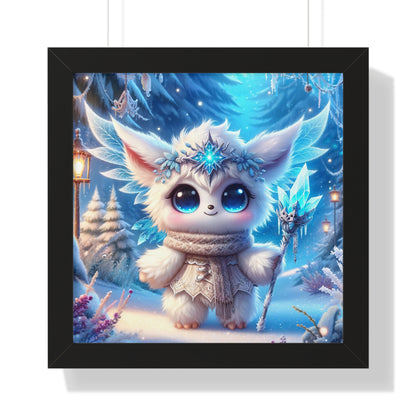 Framed Vertical Poster Frost the Frostbringer Fairyland Guardian