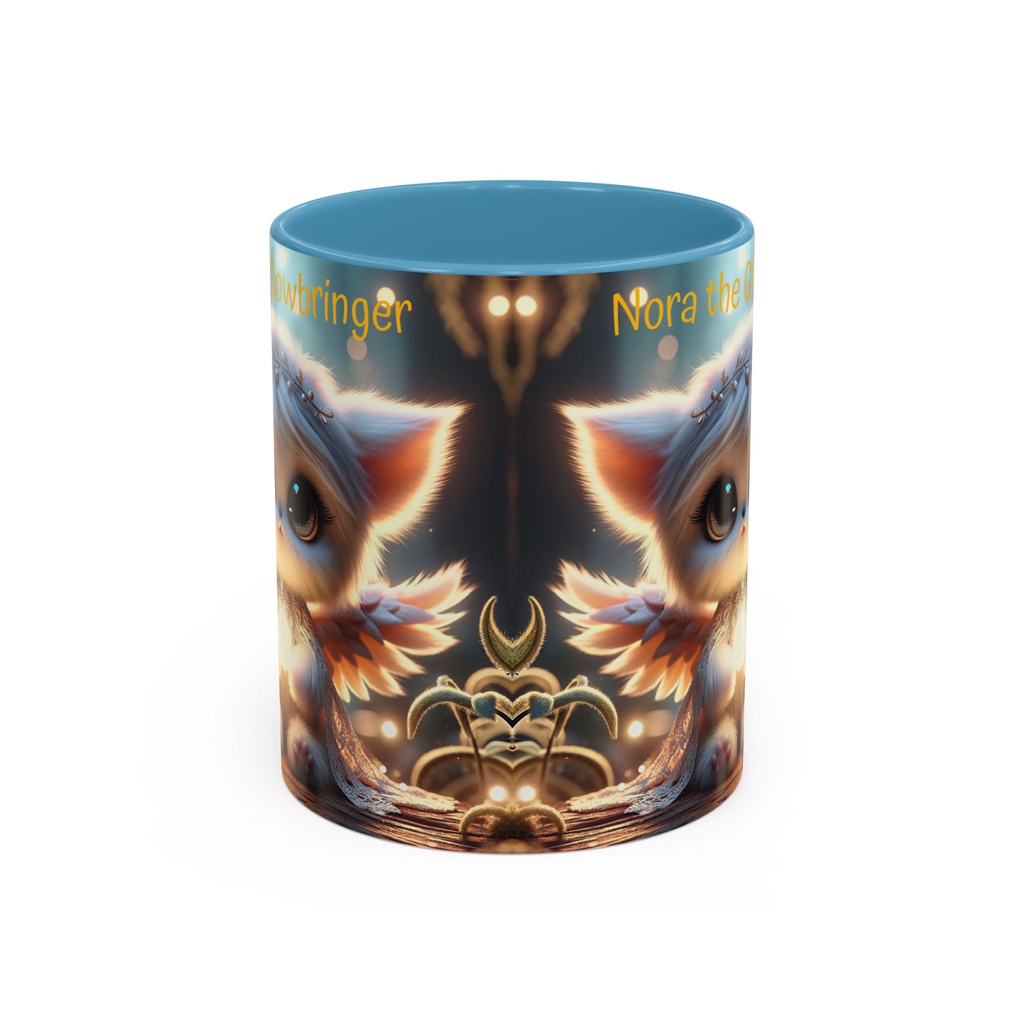 Accent Coffee Mug (11, 15oz) Nora the Glowbringer Fairyland Guardian, Magical and Fantasy Mug