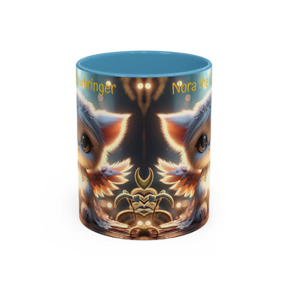 Accent Coffee Mug (11, 15oz) Nora the Glowbringer Fairyland Guardian, Magical and Fantasy Mug