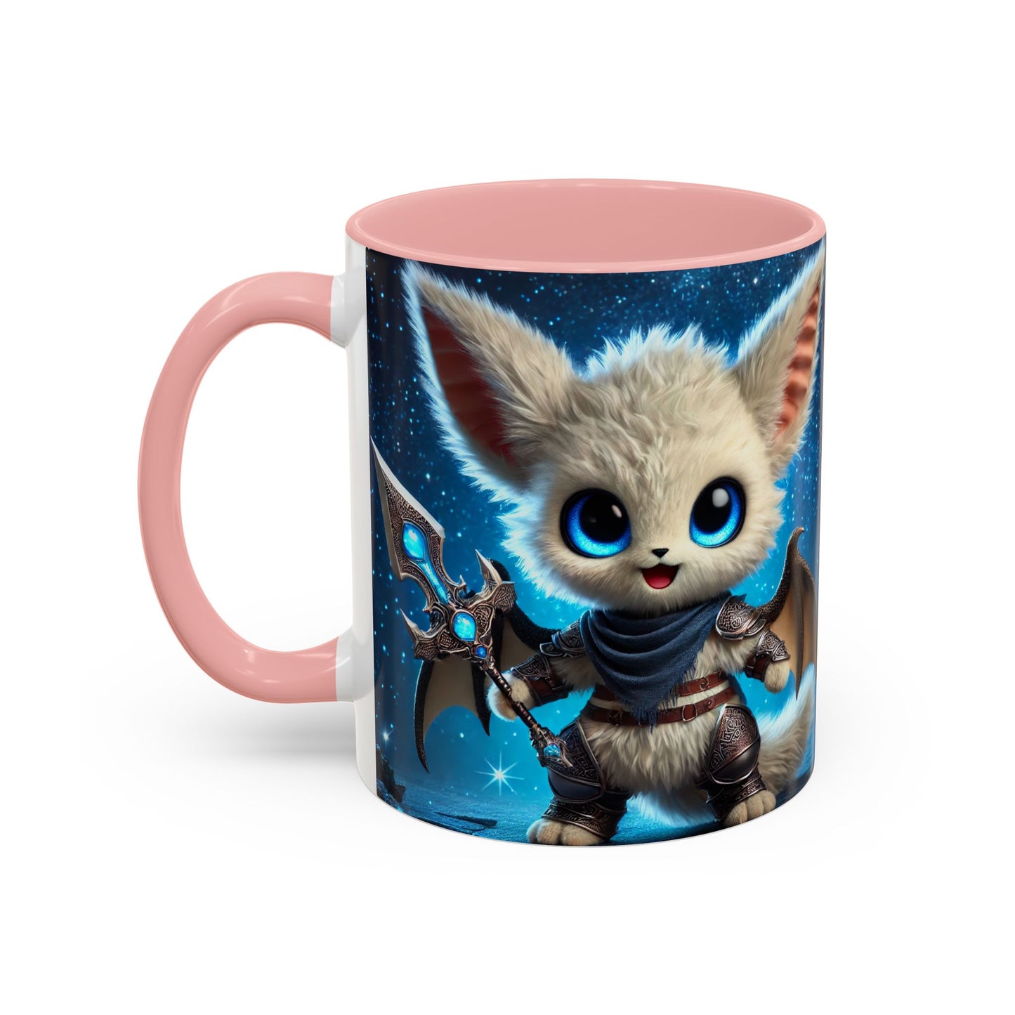 Accent Coffee Mug (11, 15oz) Valor the Valiant Fairyland Guardian, Magical and Fantasy Mug