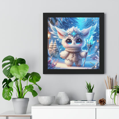 Framed Vertical Poster Frost the Frostbringer Fairyland Guardian