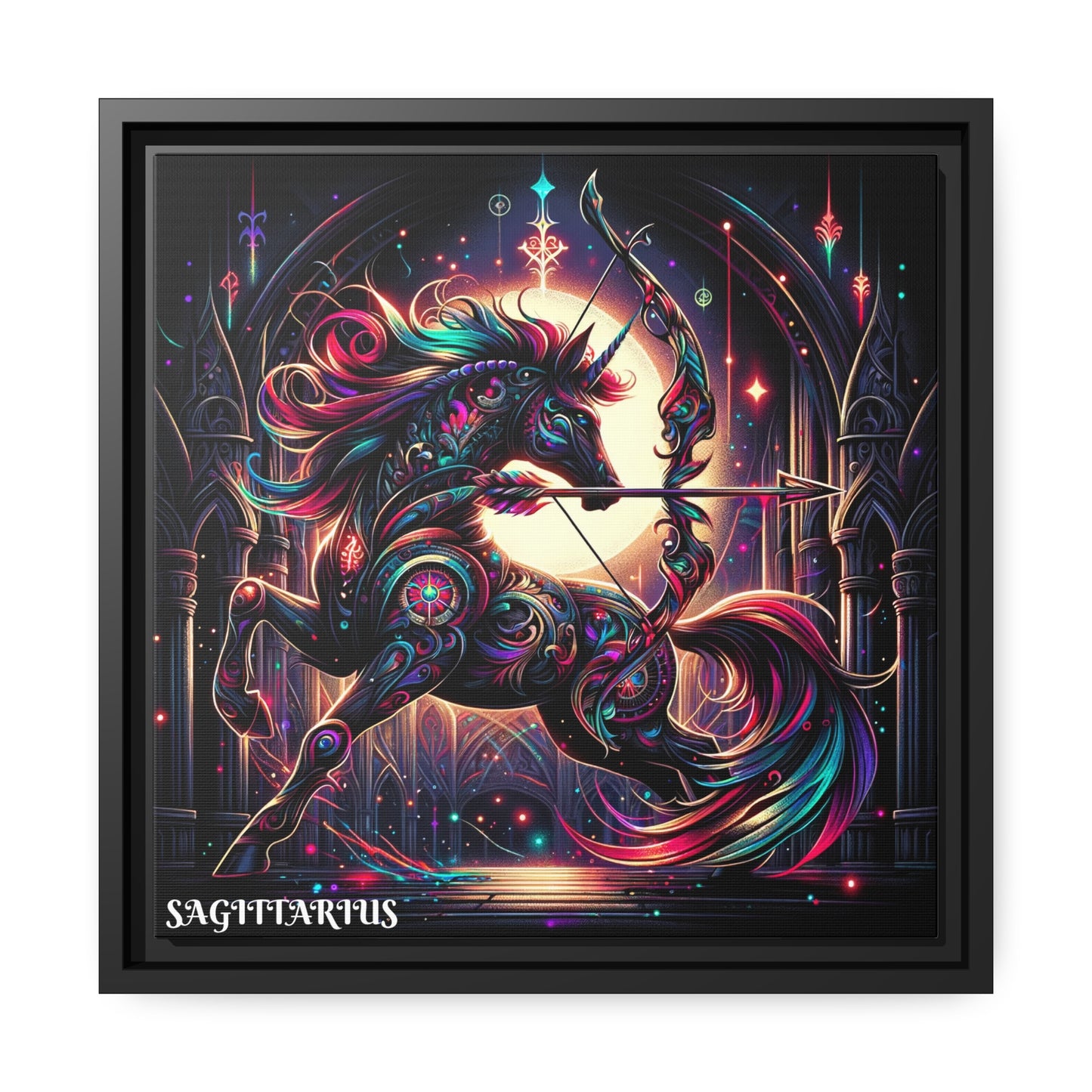 SAGITTARIUS Matte Canvas, Black Frame