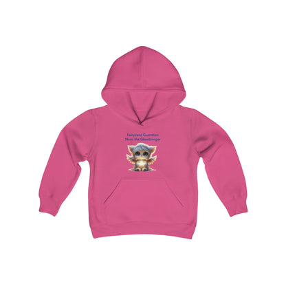 Youth Heavy Blend Hooded Sweatshirt Nora the Glowbringer