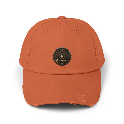 GEMINI Unisex Distressed Cap