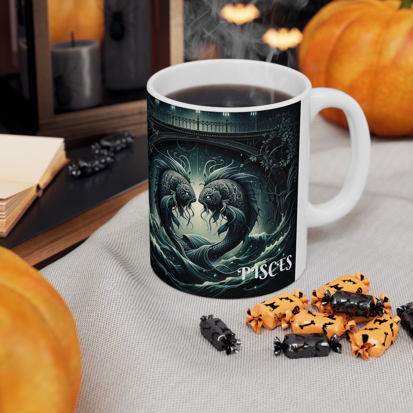 PISCES GOTHIC Ceramic Mug, (11oz, 15oz)