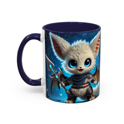 Accent Coffee Mug (11, 15oz) Valor the Valiant Fairyland Guardian, Magical and Fantasy Mug