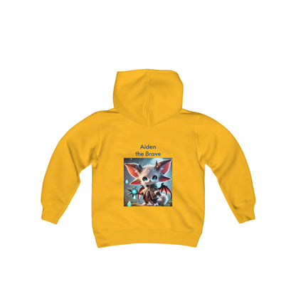 Youth Heavy Blend Hooded Sweatshirt Aiden the Brave