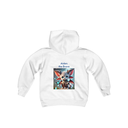 Youth Heavy Blend Hooded Sweatshirt Aiden the Brave