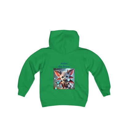 Youth Heavy Blend Hooded Sweatshirt Aiden the Brave