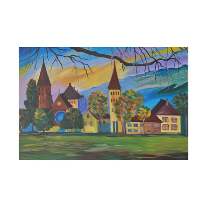 Little Town in the Hills Matte Canvas, Stretched, 0.75"