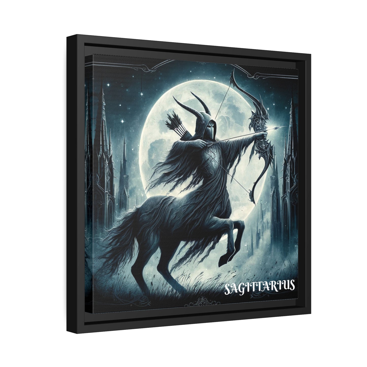 Sagittarius Matte Canvas, Black Frame