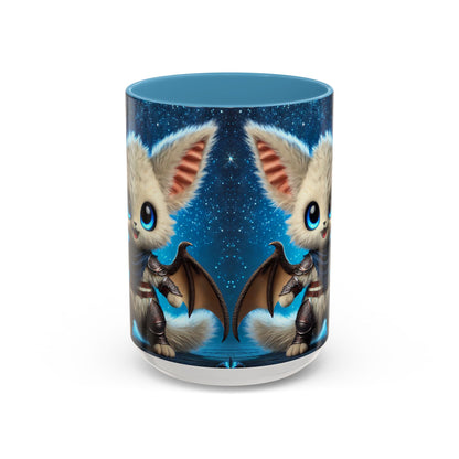 Accent Coffee Mug (11, 15oz) Valor the Valiant Fairyland Guardian, Magical and Fantasy Mug