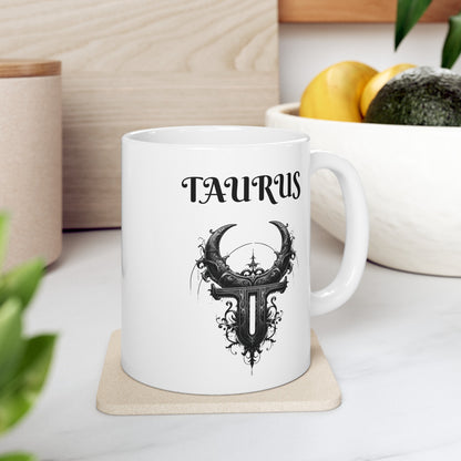 Taurus Ceramic Mug, (11oz, 15oz)