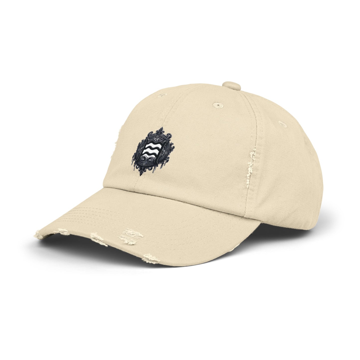 AQUARIUS Unisex Distressed Cap